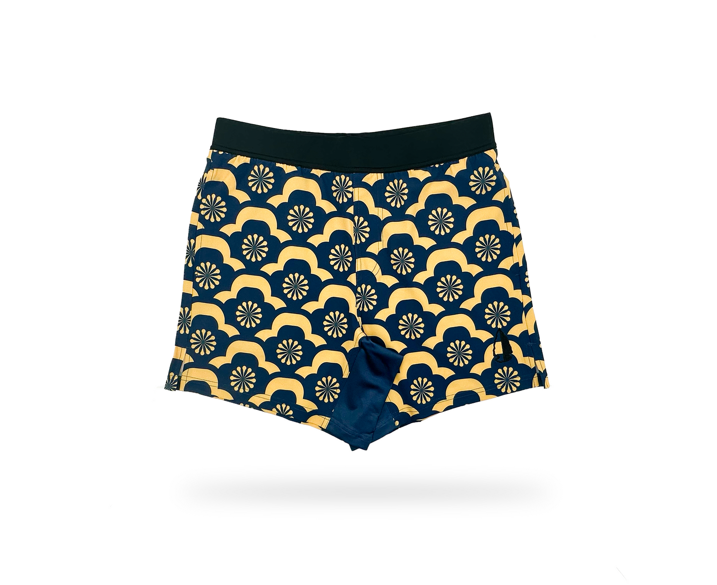 THF Athletic Shorts - Blue Gold Floral