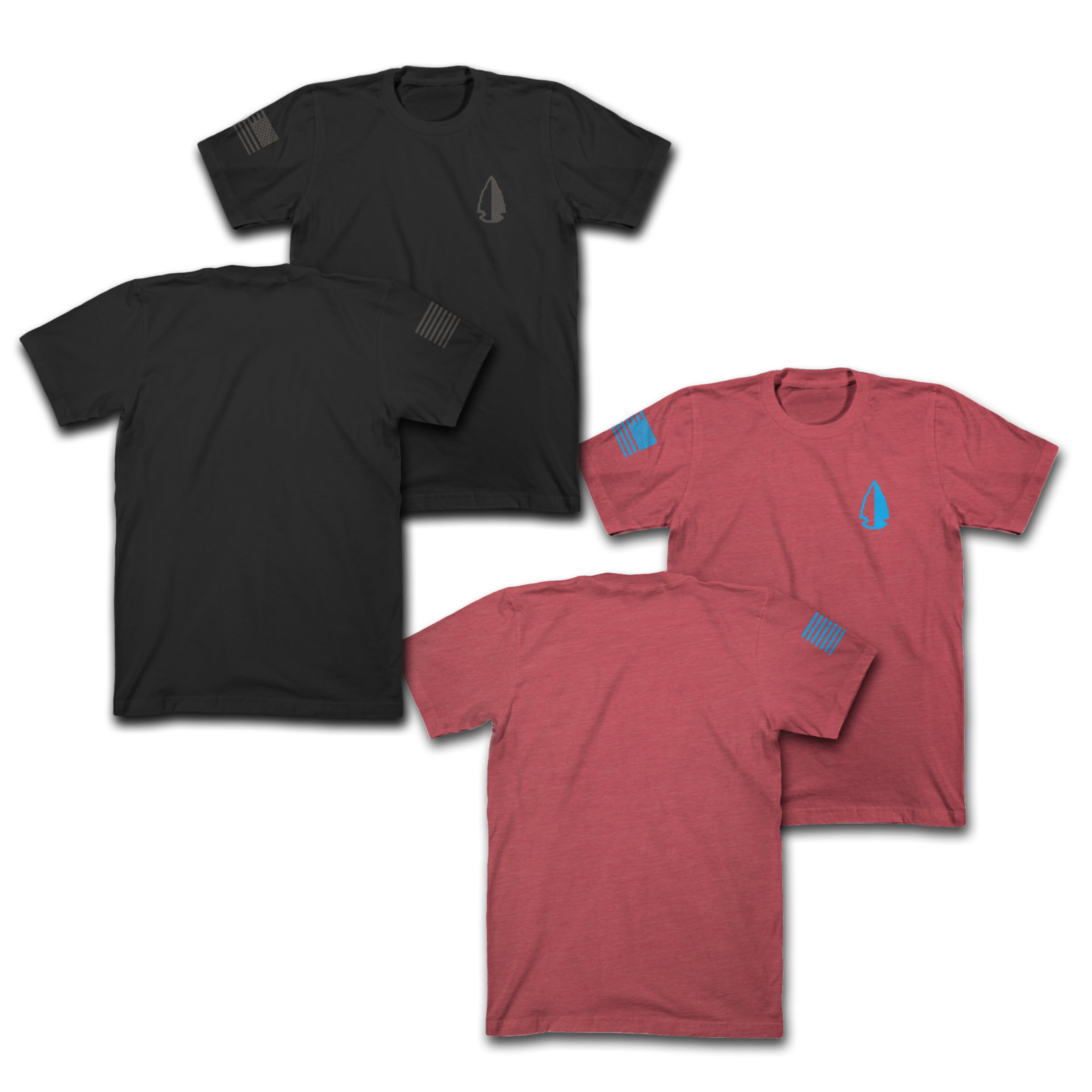 Team T-Shirts - Coral & Murdered Out