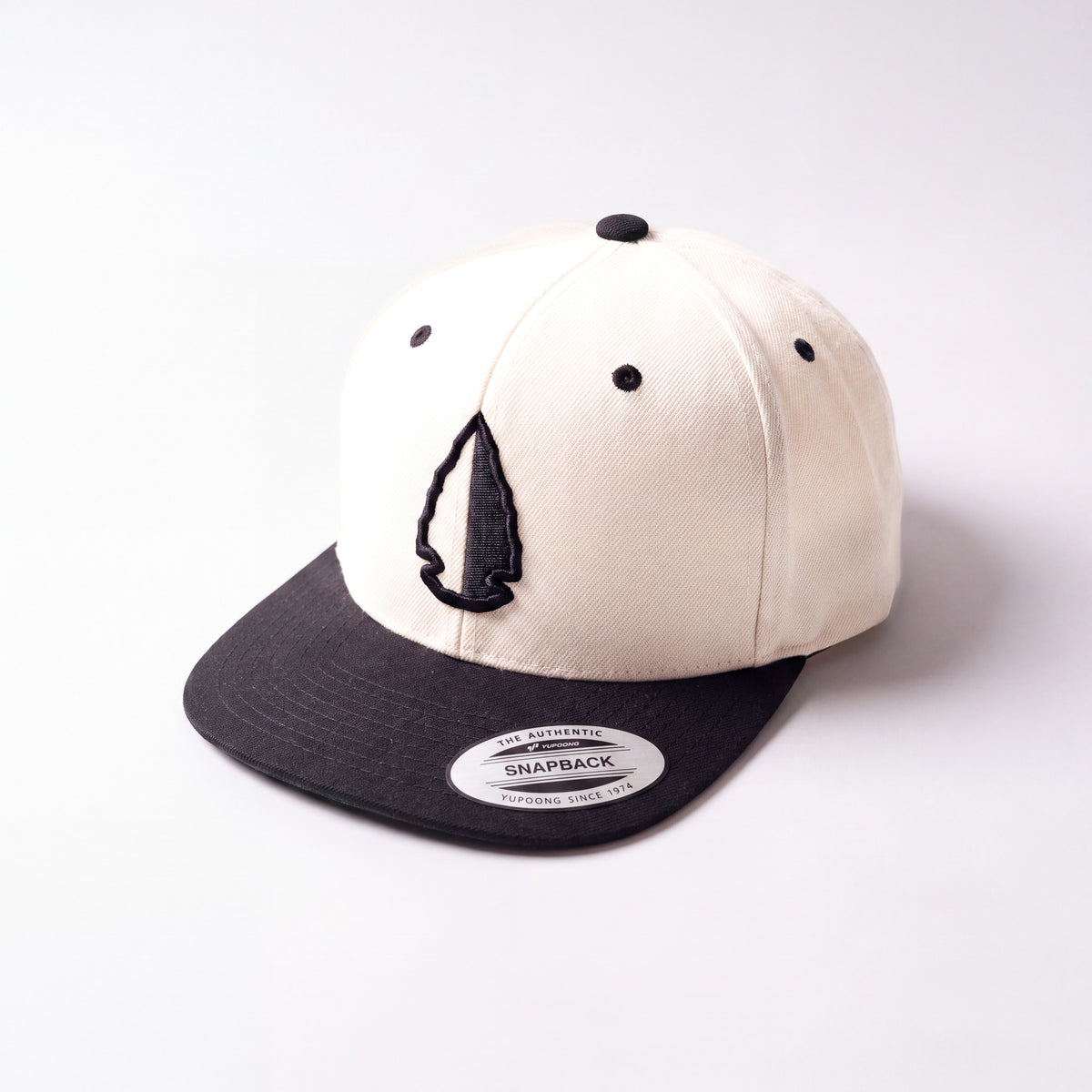White/Black iconic logo yupoong snapback