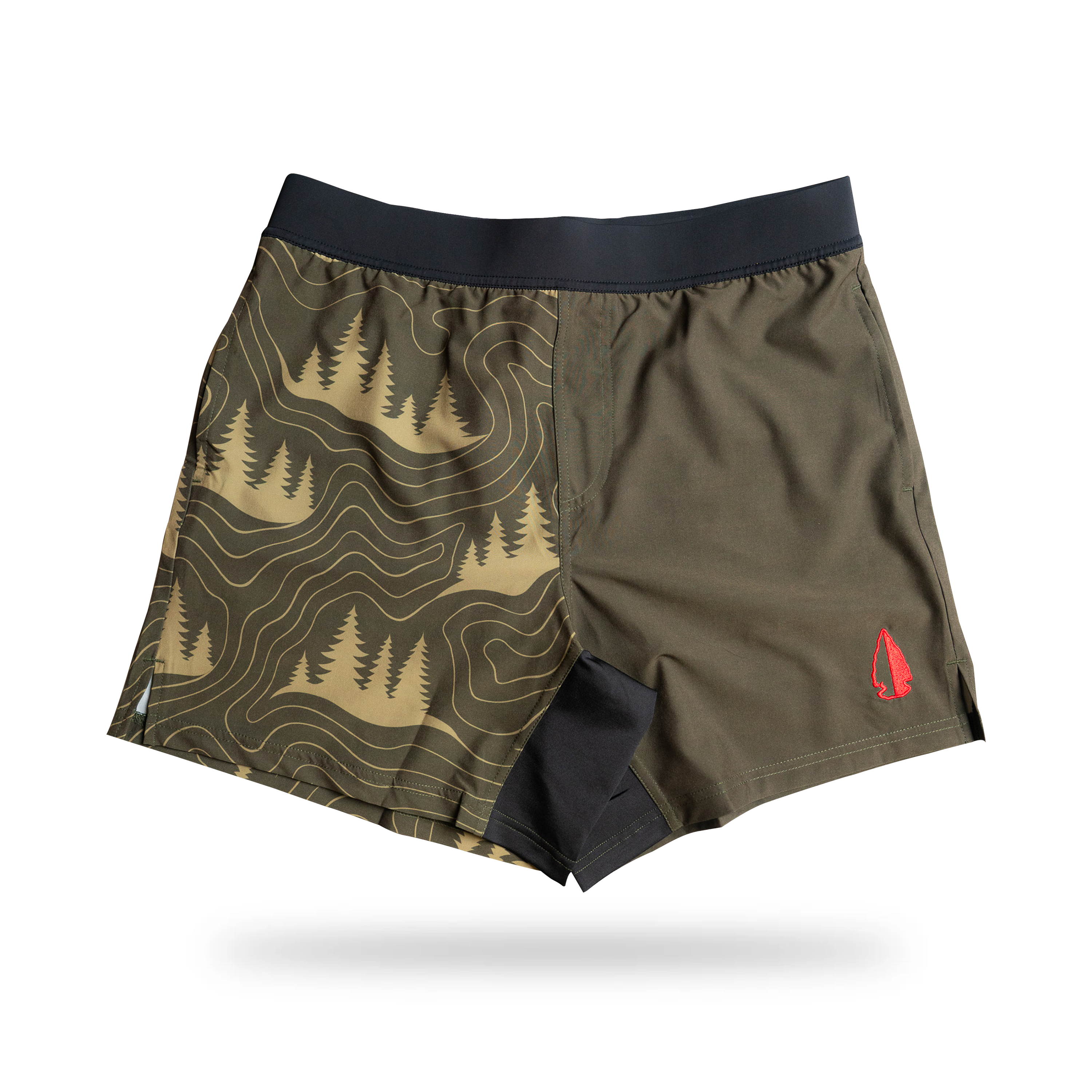 THF Athletic Short Two Tone Wood Topo