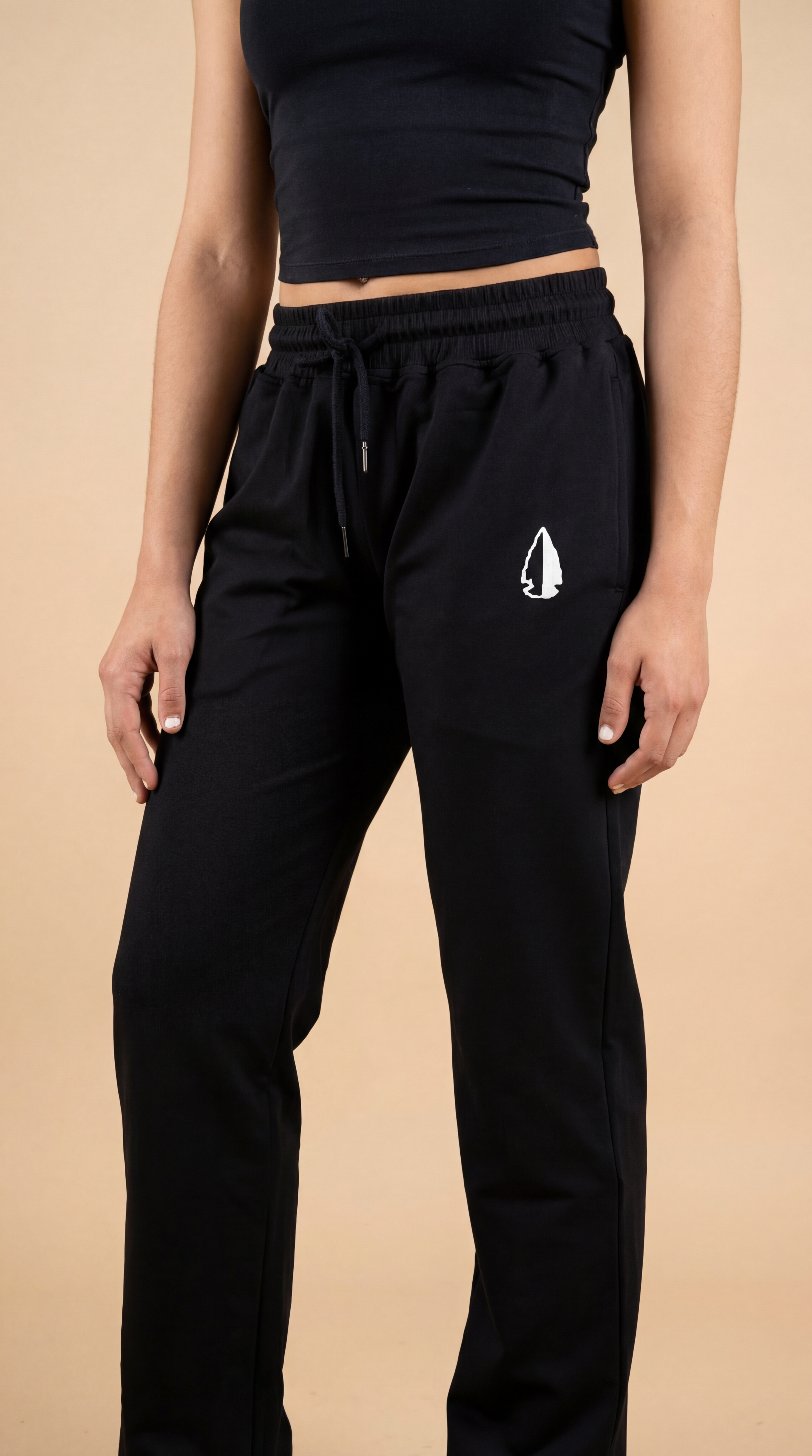 Women's Black Sweat Pant Wide Leg