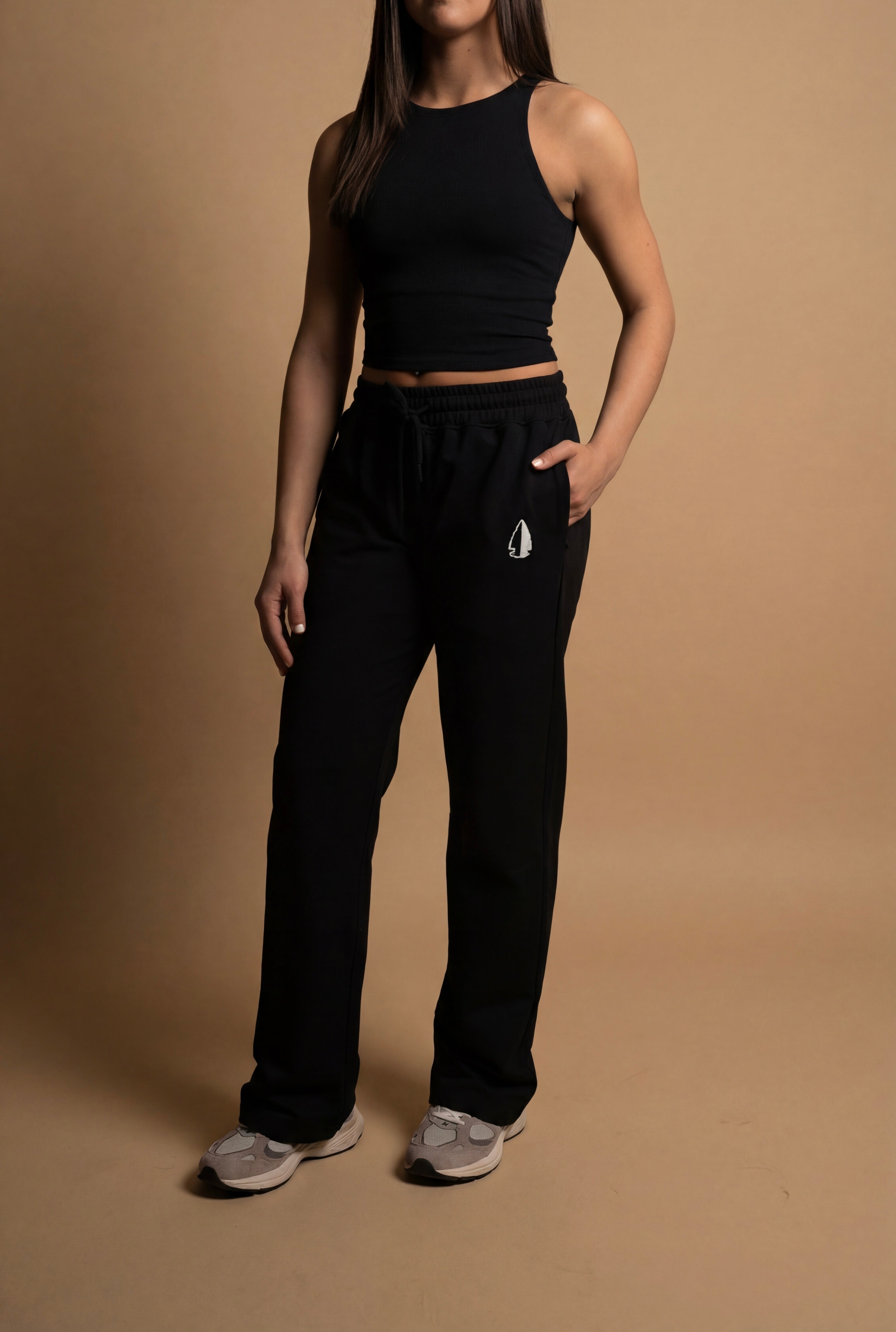 Women's Black Sweat Pant Wide Leg – TACHUNTFISH