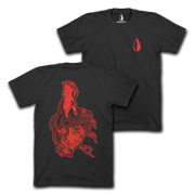 Beheaded Black and Red Tee